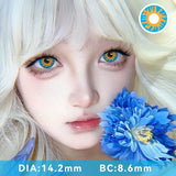 Peony Red Eye Colored Contact Lenses Half Year Use Small Pupils Contacts Lens for Anime Cosplay Party Halloween Makeup
