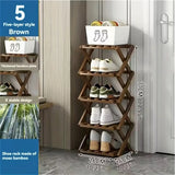 New Portable Small Foldable Shoe Rack Without Installation,Bamboo Shoe Rack for Storage.Ideal for Hallway,Bedroom,Living Room