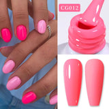 10ml Snow Glitter Gel Nail Polish Pink Milky White Jelly Sequins  Semi Permanent Nails Art Design Varnish Manicure