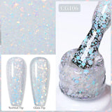 10ml Gold Glitter Gel Nail Polish Crystal Semi Permanent Soak Off UV Gel Varnish Nail Art Manicure Base Top Coat