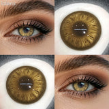 Half Yearly Soft Colored Contact Lenses for Daily Eye Cosmetic Makeup 14.5mm Multichrome Beauty Styling Lens