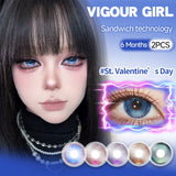 2pcs Half-Yearly Colored Contacts Blue Cosplay Soft Lenses Summer New Moisture Retention