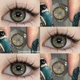 1 Pair Colored Contact Lenses for Eyes Doll Eye Cosmetics Blue Contact Lenses Fashion Lens Eye Makeup Yearly Use