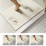 Absorbent Diatom Mud Floor Mat, Non-Slip Bath Rug, Toilet Doormat, Quick Drying Area Rugs, Bathroom Carpet