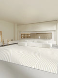 Living Room Oversized Carpet White Lines Bedroom Carpets Minimalist Stripes Home Rug Fluff Non-slip Machine Washable Rugs Tapete
