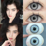 1 Pair HOT SALE Green Colored Contact Lenses with Prescription Myopia Lenses Cosmetic Beauty Pupils Soft Blue Eye Lenses
