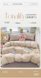 Class A Double Yarn Bedding Set Quilt Comforter Duvet Cover Set Printed Cotton Bedspread Skin Friendly Breathable Four-Piece Set