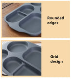 Plastic Student Dinner Plate Thickened Canteen Compartment Food Tray Anti-fall Multigrid Rice Pan Home Rectangle Kitchen Tools