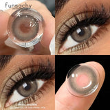 1Pair Colorful Contact Lenses Fashion Beautiful Colorcon Eyes Lenses Cosmetics Gray Lens Brown Contacts Lens Eye Yearly