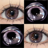 Starry Purple Contact Lens Belt Grade 14.5MM Big Eye  Series Red Brown GDIA: 14.2MM 1 Year Use Soft Hydrogel WT: 40%