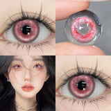 2pcs Korean Colorld Contact Lenses with diopter Pink Pupils Contact Lenses Natural Beauty Soft Lenses Fast Shipping