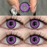 2pcs New Colored Contact Lenses for Eye Anime Eye With Degree Yellow Contacts Lenses Halloween Pupils Makeup Contact Lens