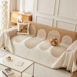 Chenille Sofa Covers Sectional Sofa Set Geometry Cover Couch with Tassel Covers Loveseat Futon Cover L Shaped Cover Washable