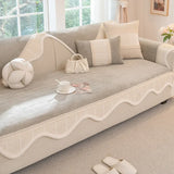New Chenille Alien Sofa Mat Thick Anti Plush Slip Cushion Winter Autumn One-piece Straight Lined Leather Sofa Cover Cloth