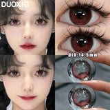 1Pair Soft Contact Lenses Pink Lenses Purple Eye Diameter 14.5mm sclera pupils Grey Lens Myopia Degree Beautiful Pupil