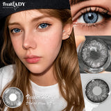 1 Pair Brown Colored Contact Lenses Gray Eyes Natural Brown Eyes Contact Lens Eye Makeup Beauty 14.20mm Yearly