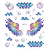 Shiny Butterfly Tattoo Stickers Temporary & Waterproof Removable Winged Animals Pattern Tattoos Insect Flase Tattoo for Party