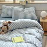 Simple Style Bedding Set Nordic Striped Duvet Cover Set 100% Cotton Flat Sheet Single Twin Size Double Bed Sheet Set For Bedroom