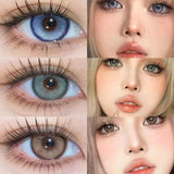 2pcs Natural Colored Contact Lenses For Eyes Blue Contact Lens Gray Eye Lenses Brown Lenses Beautiful Pupil Yearly