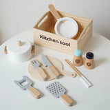 Nordic children's simulation food solid wood toys kitchen utensils magnets fruits and vegetables and joyful toys