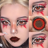 1 Pair White Black Block Eyes Cosplay Contacts Lenses for Coser Anime Colored Lenses Small Pupil Natural Cosmetic Lens