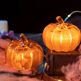 5Pairs LED Pumpkin Lamps Battery Powered Luminous Decor Light for Indoor Outdoor Tabletop Holiday Decoration Pumpkin Decor Light