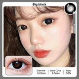 2pcs/Pair Contact Lenses Fast Shipping Big Black Lenses for Eyes Beauty Pupils Comestic Eye Color Lens 14.5mm/14.2mm