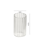 Ribbed Cylinder Glass Candle Holder Home Decor  Pillar Candles Glass Vase Floating Candle Wedding Ornaments Tealight Candlestick