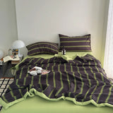 American Printed Cotton Summer Quilt Skin-Friendly Naked Sleeping Comforter for Adults Student Dorm Lightweight Soft Bedspread