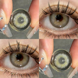 Prescription Half Year Disposable Colored Contact Lenses | 1Pair Natural Grey Color Contacts Beauty Cosmetics