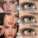 NEW Color Contact Lenses iD Series Beauty Blue Pupils Natural Brown Contacts Soft Colorful Lens Makeup Eyes Green Lenses
