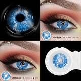 1pair Halloween Color Contact Lenses Cosplay Contact Lenses Anime Red Eye Lenses Blue Makeup Contact Lens Yellow Lenses