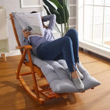Simple Solid Color Soft Comfortable Recliner Rocking Lounge Chair Couch Sofa Bay Window Sitting Cushion Home Decor (No Chair)