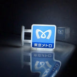 Glowing Mini Fridge Magnets Light Box Coffee Beer Illuminated Home Decor Accessories Japanese Underground Iron Family Rosen