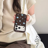 Luxury Leopard Pattern Five-pointed Stars Printed Phone Case for IPhone 16 15 14 17 Pro Max Air 13 Shockproof Protective Cover