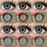 1pair Colored Contact Lenses for Big Eyes Blue Beauty Pupils Gray Eye Lenses Brown Eye Contacts fashion Green Lenses
