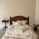 Linen-Cotton Rose Bedding Set New Fall French Country Duvet Cover Set Queen King Size Bed Sheet Set For Bedroom