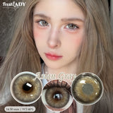 1 Pair Asian Series Colored Contact Lenses Natural Brown Pupils Eyes Contact lenses Green Soft Contacts 14.50mm