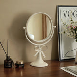 360° Rotation Ironwork Cosmetic Mirrors Retro Desktop Single-sided Makeup Mirror Princess Mirrors Household Bedroom Vanity Decor