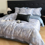 600TC Lyocell Cotton Soft Breathable Flowers Print Bedding Set Duvet Cover Set Bed Sheet/With Elastic Band Bed Sheet Pillowcases