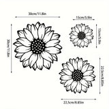 Sunflower Wall Art Decor Flowers Metal Wall Art Sunflowers Home Decorations for Bathroom Farmhouse Living Room Kitchen Office