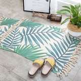 Cotton Linen Rugs and Carpets for Home Living Room Bedroom Tapestry Decorative Boho Ethnic Anti-slip Tassel Woven Floor Mat Door