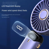 Usb Handheld Fan Mini Portable Student Small fFan Digital Display Folding Fragrance Rechargeable Desktop Electric Fan