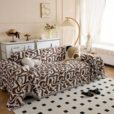 Full Coverage Sofa Blanket Chenille Couch Cover Geometric Jacquard Sofa Slipcover Living Room Pet Furniture Protector Washable