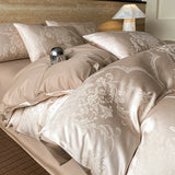 4Pcs Light Luxury Style Pure Cotton Class A Maternal And Infant Grade 160 Counts Long Staple Cotton Bedding Duvet Cover 200x230