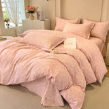 100% Cotton Bedding Set Brushed Flowers Rose Love Duvet Cover Lovely Dog Sheet Set Red Blue Sheet King Queen for Bedroom Decor