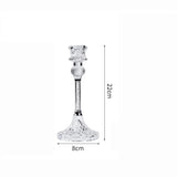 Glass Candle Holder Crystal Diamond Candle Holder 3Pcs Home Candlestick Creative Wedding Decor Crafts Desktop Ornaments Gifts