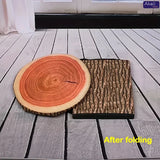 Creative Home Tree Stump Shaped Stool Ottoman Cute Folding Storage Toy Box Collapsible Storage Seat Chest