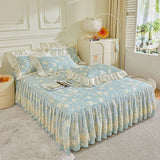 2pcs 100%Cotton Thickened Pillowcase Quilted Pillow Cover 48x74cm PillowCover Cushion Covers Bed Printed Pillowsham with Lace