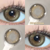 (2pcs)1Pair Myopia Color Contact Lenses for Eyes Fashion Prescription Lenses Beauty Pupils Blue Green Brown Grey Lenses